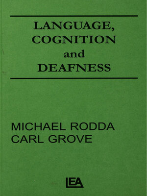 cover image of Language, Cognition, and Deafness